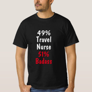 T-shirt Infirmière de voyage Badass