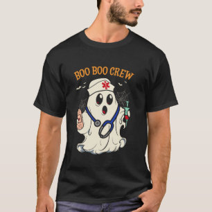 T-shirt Infirmière d'Halloween Boo Crew Funny Health Worke