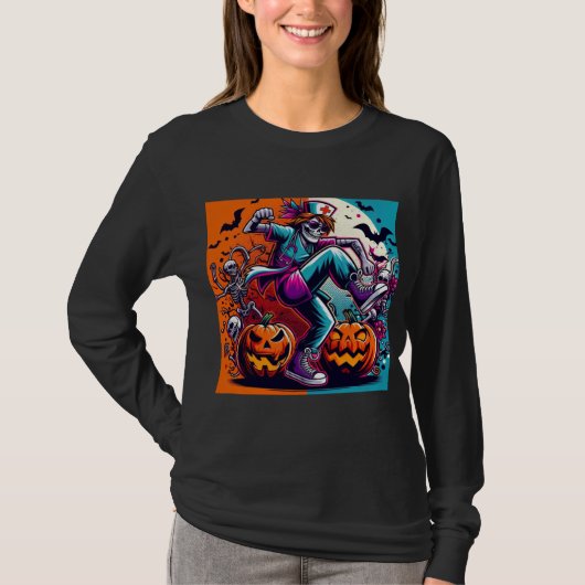 T-shirt Infirmière d'Halloween drôle dansant (Devant)
