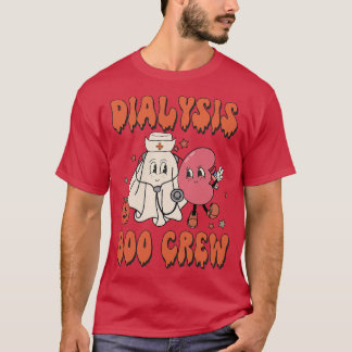 T-shirt Infirmière dialyse rétro Boo Crew Dialysis Hallowe