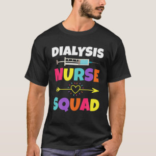 T-shirt Infirmière dialyse Squad Joyeux Infirmière Nu