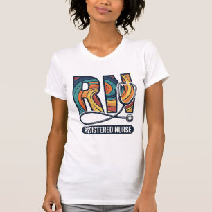T-shirt Infirmière diplômée IR vintage vecteur de concepti