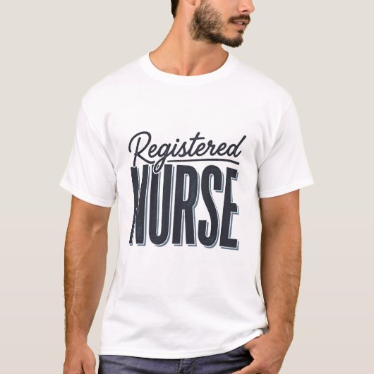 T-shirt Infirmière diplômée Script Typographie Vector Desi (Devant)
