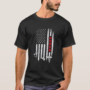 T-shirt Infirmière drapeau infirmière stéthoscope Chapeau 