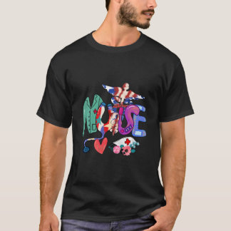 T-shirt Infirmière du 4 juillet pour stéthoscope patriotiq