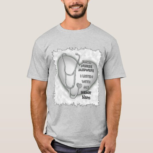 T-shirt Infirmière du coeur gris (Devant)