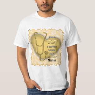 T-shirt Infirmière du coeur jaune