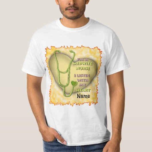 T-shirt Infirmière du Coeur Vert (Devant)