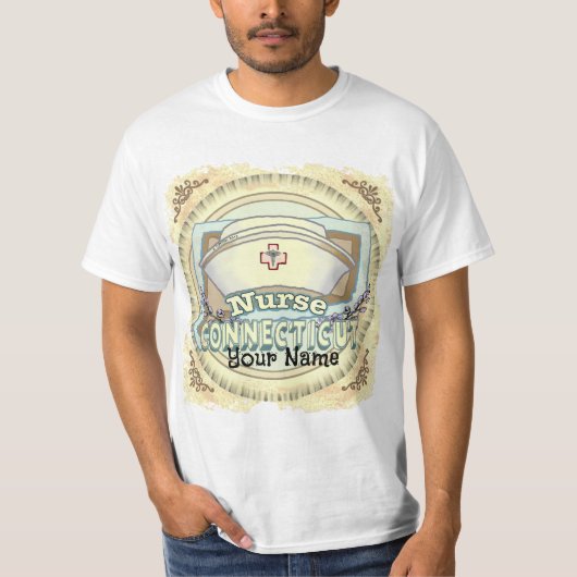T-shirt Infirmière du Connecticut (Devant)