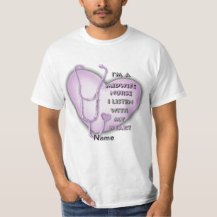T-shirt Infirmière du Midwoman du coeur pourpre