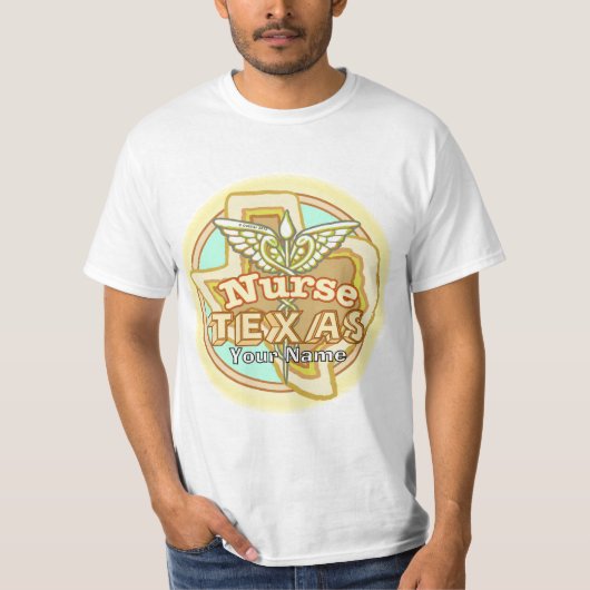 T-shirt Infirmière du Texas Caducée (Devant)