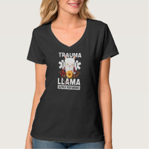 T-shirt Infirmière d'urgence Alpaca Llama Raglan