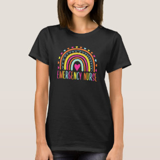T-shirt Infirmière d'urgence arc-en-ciel École d'infirmièr