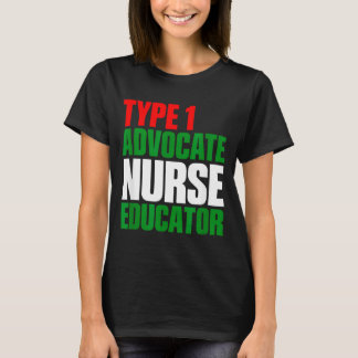 T-shirt infirmière éducatrice de type 1 défenseure
