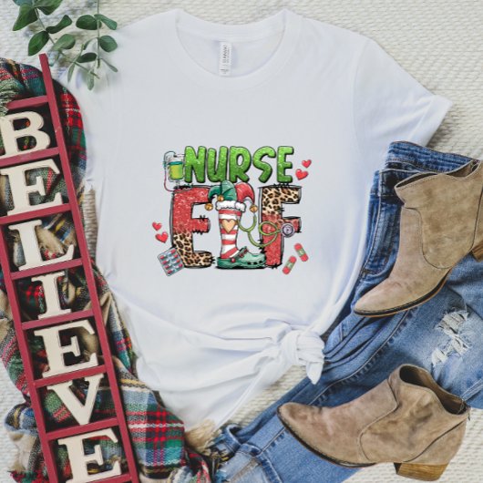 T-shirt Infirmière Elf Holiday