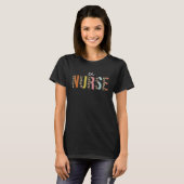 T-shirt infirmière Empreinte de léopard d'urgence (Devant entier)