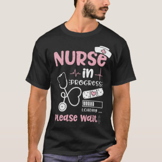T-shirt Infirmière en cours de chargement Veuillez patient