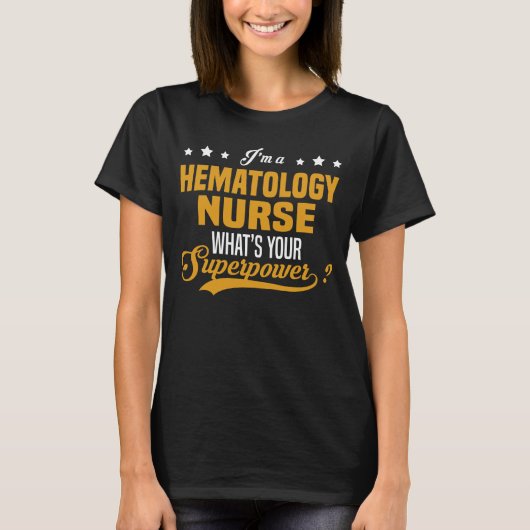 T-shirt Infirmière en hématologie (Devant)