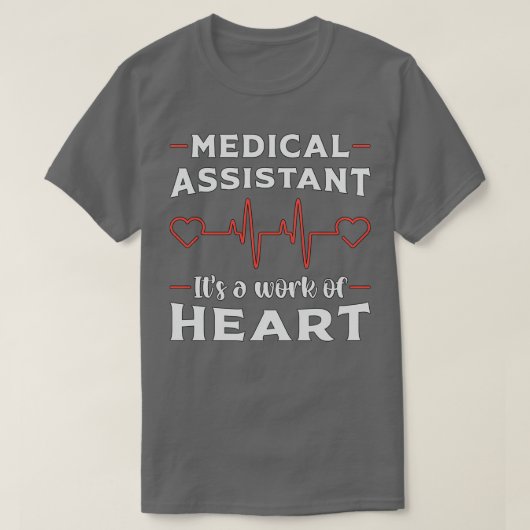 T-shirt Infirmière en médecine cardiaque adjointe Médicale (Design devant)