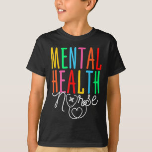 T-shirt Infirmière en santé mentale Stéthoscope Santé ment