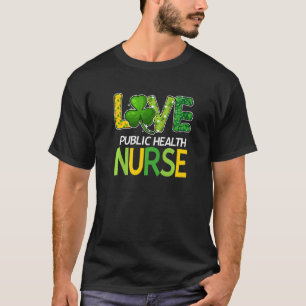 T-shirt Infirmière en santé publique Jour de la Saint Patr