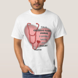 T-shirt Infirmière en soins critiques rouges