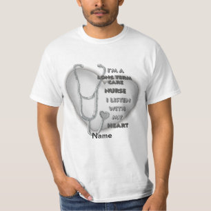 T-shirt Infirmière en soins de longue durée Grey Heart