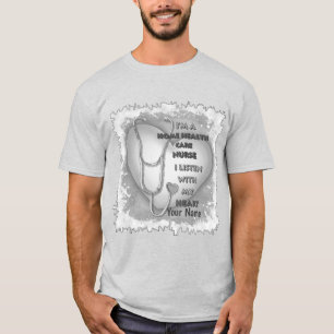 T-shirt Infirmière en soins de santé de coeur gris