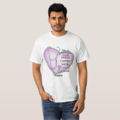 T-shirt Infirmière en soins du coeur pourpre (Devant entier)