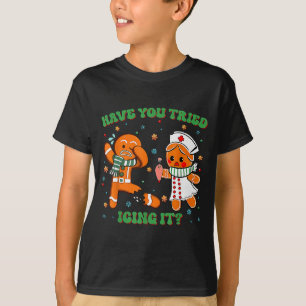 T-shirt Infirmière en soins intensifs Noël Mignon pain d'é