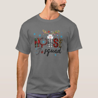 T-shirt Infirmière Escadron Rouge Rindeer Plaid Infirmière