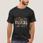 T-shirt Infirmière Est 2023 Rn Infirmière Diplôme W (Devant)