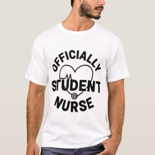 T-shirt Infirmière Étudiante Officiellement Stéthoscope Ca
