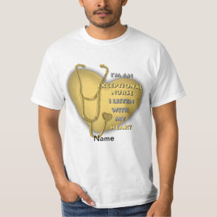 T-shirt Infirmière exceptionnelle à coeur jaune