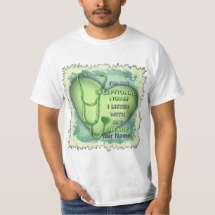 T-shirt infirmière exceptionnelle du coeur vert