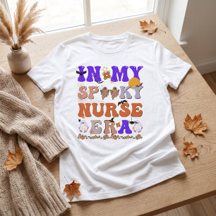 T-shirt Infirmière fantôme effrayante rétro Halloween "À m