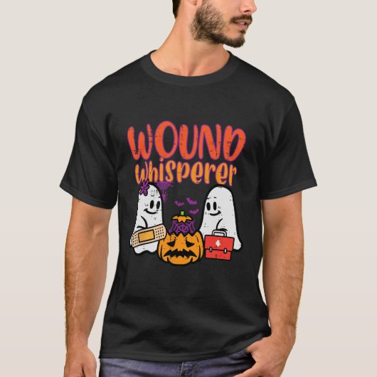 T-shirt Infirmière fantôme Wound Whisperer Infirmière Hall (Devant)