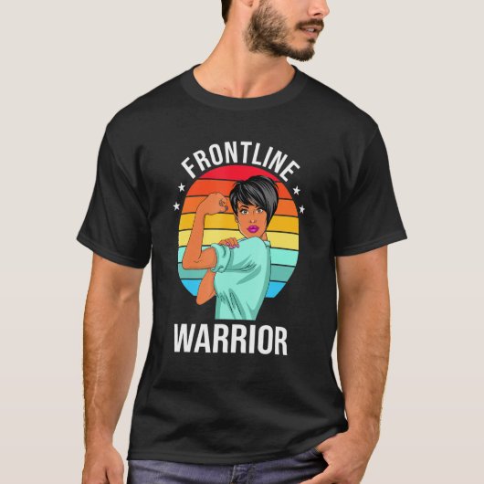 T-shirt Infirmière Frontline Guerrier Fier Cna Soins de sa (Devant)