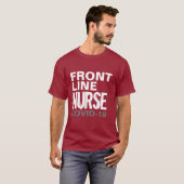 T-shirt Infirmière Frontliner Healthcare Covid 19 Typograp (Devant entier)