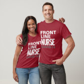 T-shirt Infirmière Frontliner Healthcare Covid 19 Typograp (Unisexe)