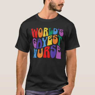 T-shirt Infirmière Gay Rainbow Pride Marche Médecine Allié