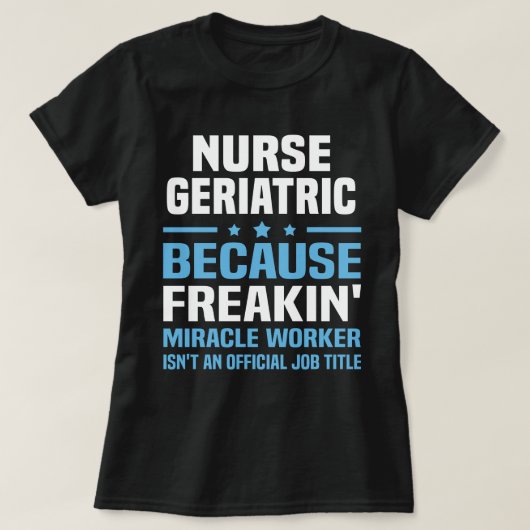 T-shirt Infirmière gériatrique (Design devant)