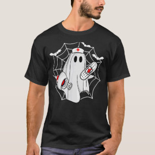 T-shirt Infirmière Ghost Scrub Top Costume Halloween Pour 