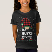 T-Shirt Infirmière Gnome Buffalo Plaid Correspondant Cadea (Devant)