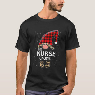 T-shirt Infirmière Gnome Buffalo Plaid Matching Family Chr