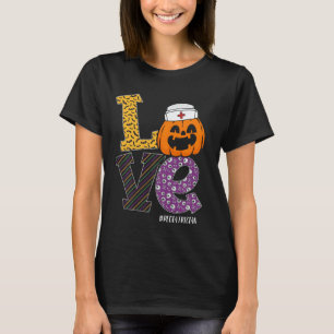 T-shirt Infirmière Halloween Citrouille Amour Pédiatre Inf