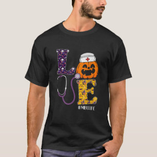 T-shirt Infirmière Halloween Scary Costume Citrouille Amou