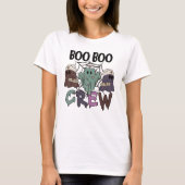 T-shirt Infirmière Infirmière Halloween Boo Boo Crew Ghost (Devant)