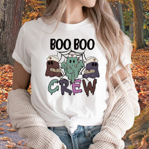 T-shirt Infirmière Infirmière Halloween Boo Boo Crew Ghost