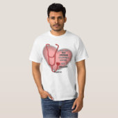 T-shirt Infirmière inscrite de Red Heart RN (Devant entier)